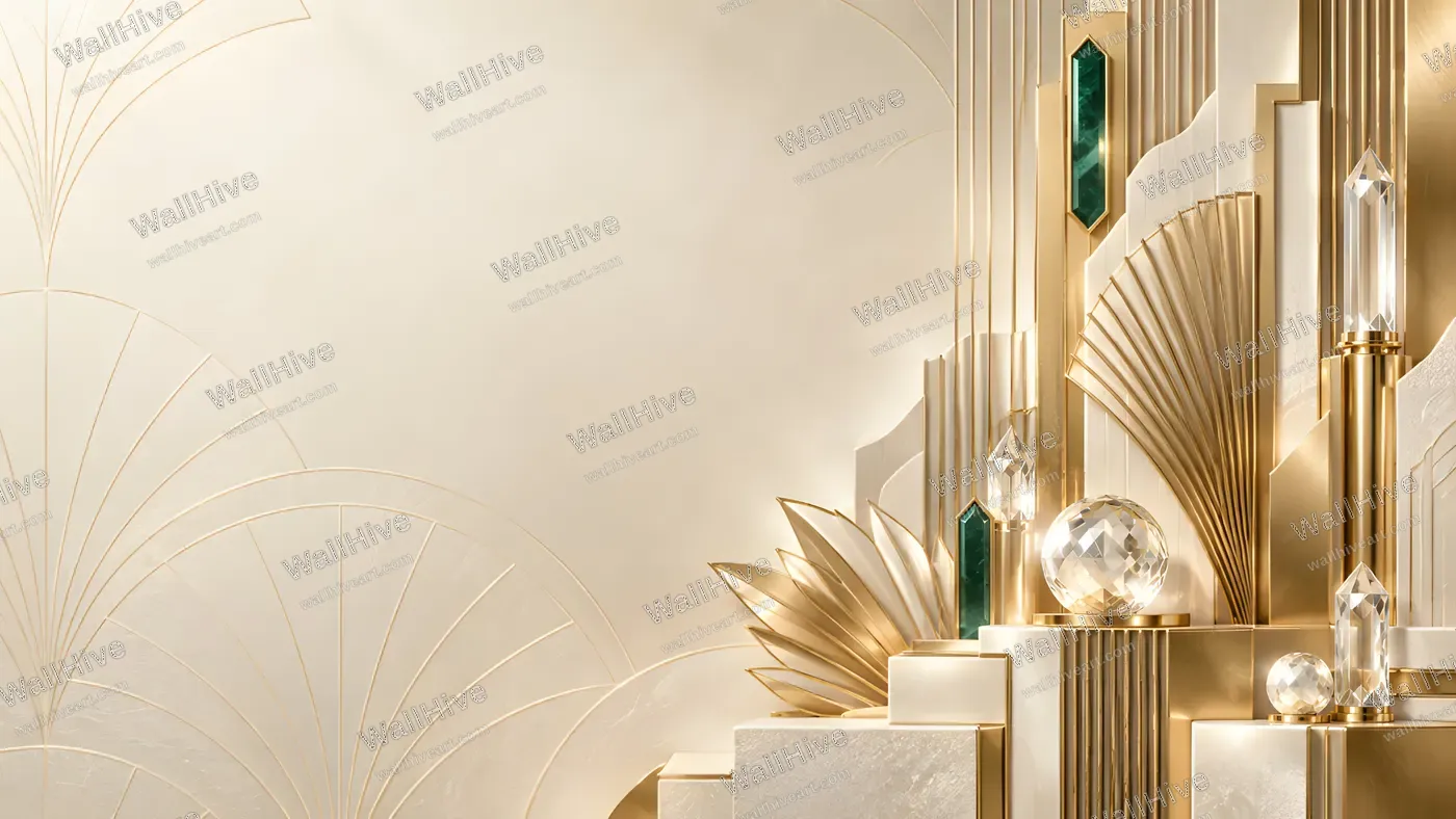 Luxury Gold Art Deco Background 4K