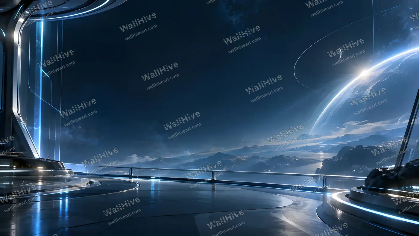Futuristic Hi-Tech Space Background 4K