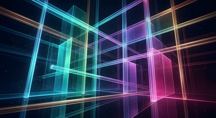 Abstract Neon Geometric Lines 4K Wallpaper wallpaper