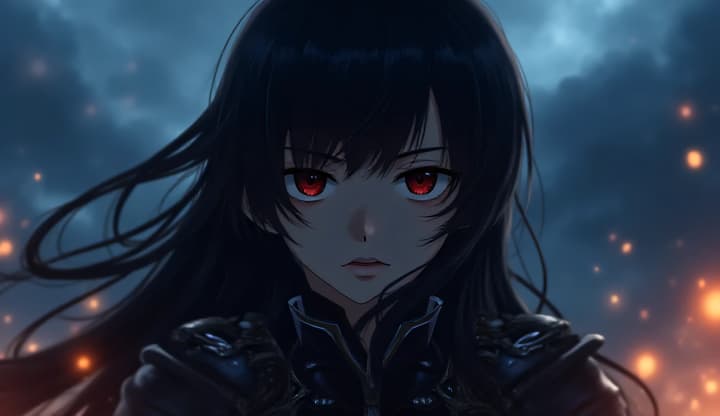 Crimson-Eyed Raven Knight wallpaper