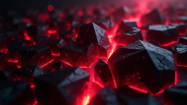Crimson Obsidian Glow wallpaper