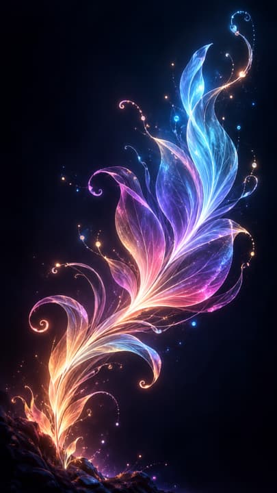 Glowing Ethereal Fantasy Flower Phone Wallpaper wallpaper